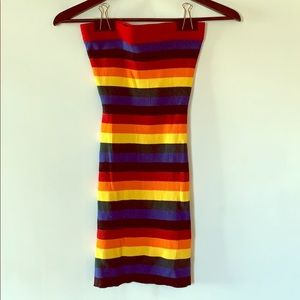 BNWOT Rainbow tube dress!